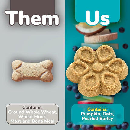 Fruitables Biggies Dog Biscuits, Pumpkin Treats for Dogs, Healthy Doggie Biscuits, Crunchy Treats, No Wheat, Corn or Soy, Made in The USA, Almond Butter and Coconut Flavor, 16oz (Pack of 2)