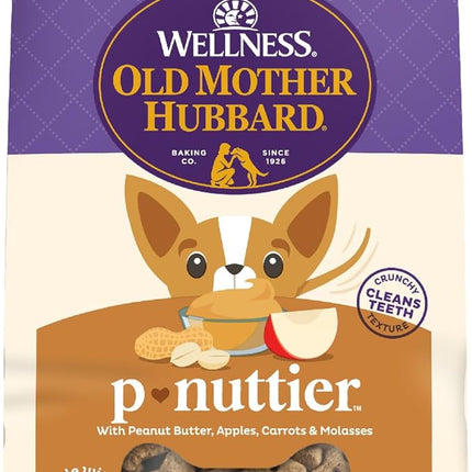 Old Mother Hubbard Wellness P-Nuttier Dog Biscuits, Natural, Training Treats, Peanut Butter Flavor, Mini Size, (20 Ounce Bag)