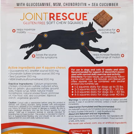 Ark Naturals Joint Rescue Dog Chew, Chicken Flavor, Joint Supplement with Glucosamine & Chondroitin, 2 Pack