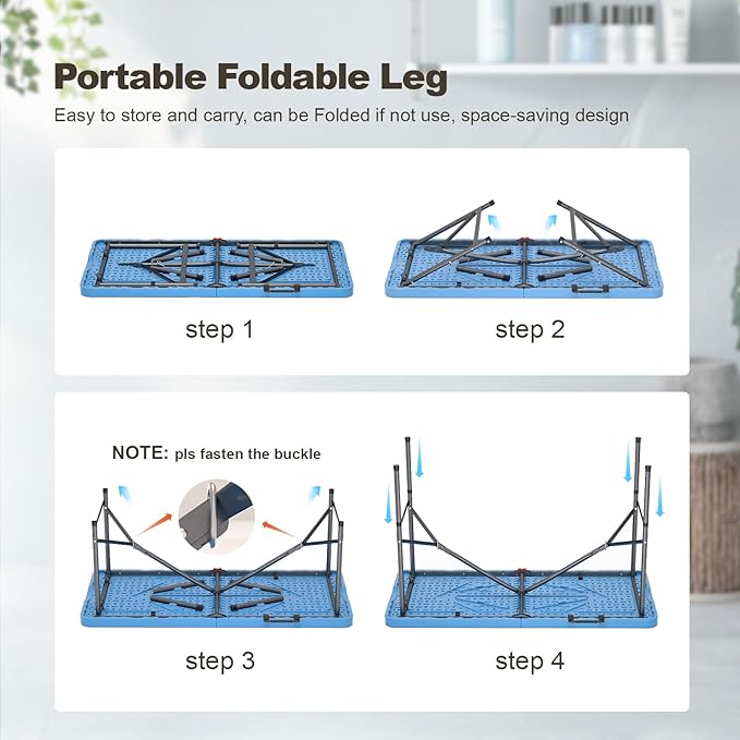ynhurenth 49'' Pet Grooming Table for Large Dogs, Foldable Professional Grooming Table for Dogs at Home with Double Loops/Adjustable Arm, Capacity up to 330lbs, Blue