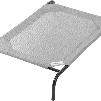 Coolaroo Original Elevated Dog Bed - Breathable Off-The-Ground Pet Bed with Cooling Fabric, Joint Relief & Moisture-Resistant Fabric, 100% Recyclable, Easy Clean, Grey, Medium
