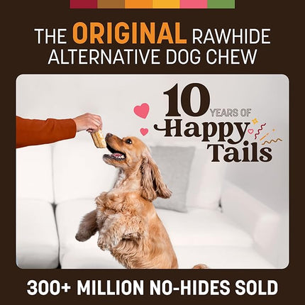Earth Animal No Hide Chews - Long Lasting Rawhide Free Small Dog Chews Rolls, Chicken - 6 Count