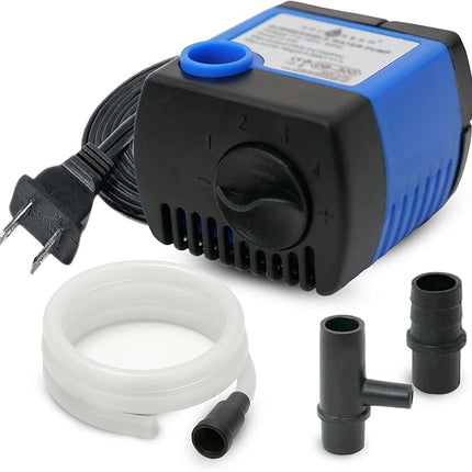 66 GPH Submersible Water Pump - Adjustable Quite Aquariums, Fountains, Hydroponics, and Pond Pump, 1.9 ft Lift, 2.5W - 4 Pack