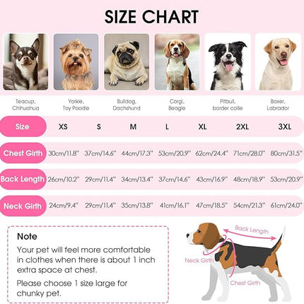 Queenmore Dog Sweaters for Medium Dogs Girl, Dog Sweater with Long Sleeve, Waffle Knit Doggie Kintsweaters, Cat Christmas Sweaters, Pink M