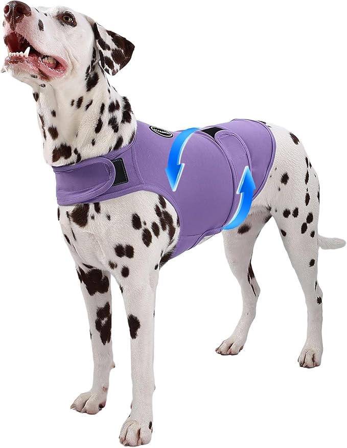 Dog Anxiety Vest and Shirt, Skin-Friendly Calming Shirt - Thunder Jacket for Pet Vet Visits - Dog Jacket for Thunder, Fireworks, Anti Anxiety Vest for Pet Without Medicine & Training