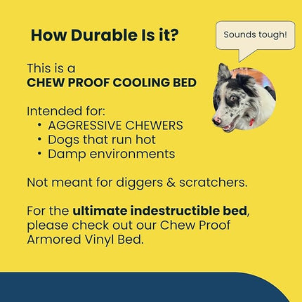 K9 Ballistics Chew Proof Elevated Outdoor Cooling Cot Bed for XX Large Dogs - Virtually Indestructible, Preassembled, Withstands Aggressive Chewers - XXL, Black Mesh