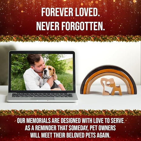 Capti Rainbow Bridge Memorial Gifts - I'll Meet You at The Rainbow Bridge - Pet Loss Keepsakes for Dog Moms & Dads, Bereavement Sympathy Gifts
