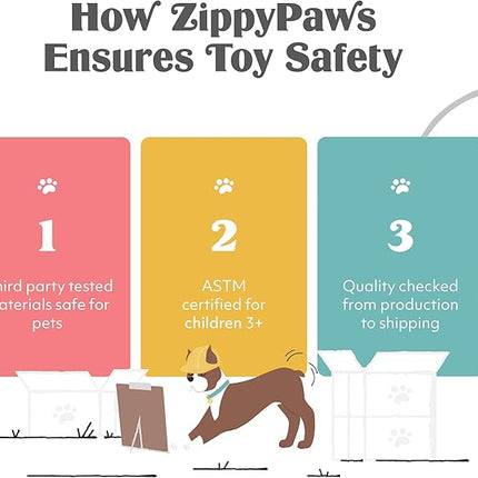 ZippyPaws Spencer The Crinkle Monkey Plush Dog Toy with Round Squeaker and Crinkle Arms and Legs, Large, Brown