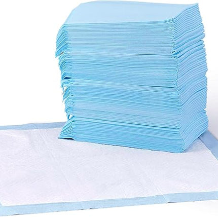 Amazon Basics Dog and Puppy Pee Pads, 5-Layer Leak-Proof Super Absorbent, Quick-Dry Surface, Potty Training, Regular (22x22"), 50 Count, Blue & White