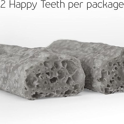 Himalayan Dog Chew Happy Teeth Yak Cheese, Soft Dog Chew, 100% Natural Soft Density Dental Treats, Gluten Free, Safe Treats for Oral Health, Lactose & Grain Free, Protein Rich, Cheese-Charcoal 2 Count