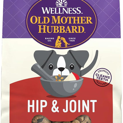 Old Mother Hubbard Wellness Hip & Joint Dog Biscuits, Natural, Training Treats, Chicken, Apples, Oats, and Carrots Flavor, Mini Size, (20 Ounce Bag)