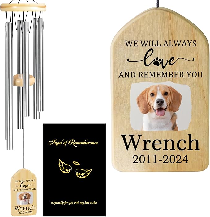 Personalized Pet Memorial Gifts, Pet Memorial Wind Chime, Dog Memorial Gifts, Cat Memorial Gifts, Pet Loss Gifts, Pet Loss Sympathy Gift, Dog Bereavement Gift, Dog Remembrance Gift - Love Remember