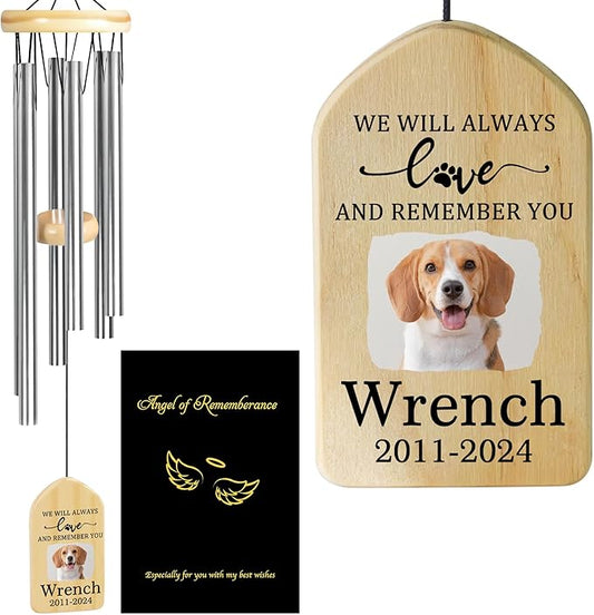 Personalized Pet Memorial Gifts, Pet Memorial Wind Chime, Dog Memorial Gifts, Cat Memorial Gifts, Pet Loss Gifts, Pet Loss Sympathy Gift, Dog Bereavement Gift, Dog Remembrance Gift - Love Remember