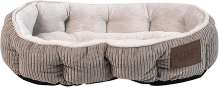 Pet Craft Supply Cat Bed for Indoor Cats - Kitten Bed - Machine Washable - Ultra Soft - Self Warming - Refillable Catnip Pouch,Grey,19x14x5 Inch (Pack of 1)