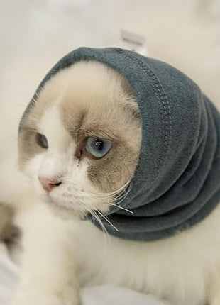 Cat Bath Accessories,Ear Wrap Pinpoint Mesh Anxiety Relief, Bath Accessories for Pet Grooming & Force Drying (Green S)