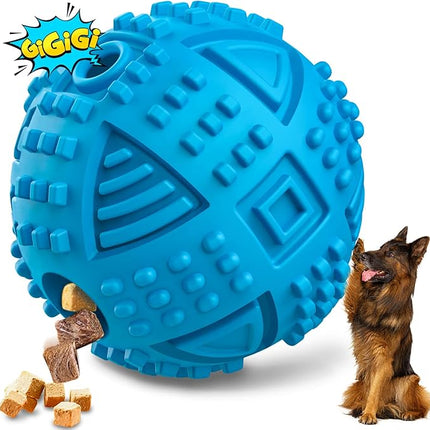 LEGEND SANDY Dog Balls Treat Dispensing Dog Toys for Aggressive Chewers Large Breed, Nearly Indestructible Squeaky Puppy Chew Toys for LargeBreeds, Natural Rubber Doggie Puzzle Toys, Pet Treat Ball