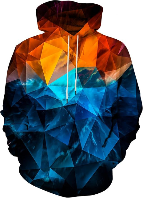 Yasswete Unisex Adults 3D Printed Fashion Hoodies for Men Women Pullover Novelty Sweatshirts with Big Pockets