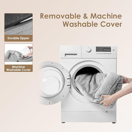 EHEYCIGA Memory Foam Dog Bed XLarge Sized Dogs, Extra Large Dog Bed Orthopedic with Washable Removable Cover, Waterproof XL Pet Bed Couch, 44x33x6 Inches, Grey