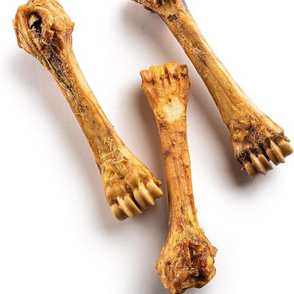 Jack&Pup 8-11” Shin Bones, Roasted Meaty Beef Bone for Dogs – Long Lasting Natural Dog Bones, Big Dog Bone for Large Dogs (1 Pack)