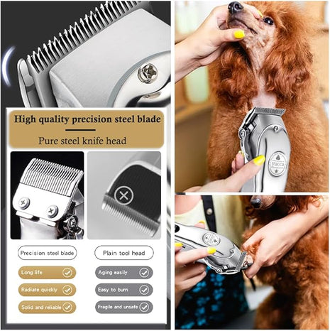 yucca Dog Grooming Clippers for Thick Heavy Coats, Cordless Dog Trimmers Clippers Professional with Metal Blade for Pets Dogs Cats Animals