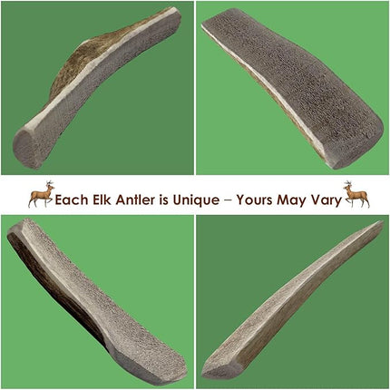 Elk Antler Dog Chews | Long-Lasting A-Grade Premium Elk Antler Chews for Dogs from Naturally Shed Elk Antlers Collected in The USA, Split, Medium (Pack of 4)