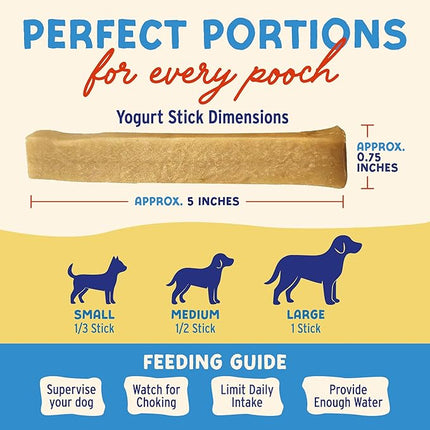 Himalayan Dog Chew Yogurt Sticks, Bacon Flavor, Dog Treats with Prebiotics, Probiotics & Protein, Digestive Support, Lactose & Gluten Free, Natural Dog Treat for All Breeds, Made in America,