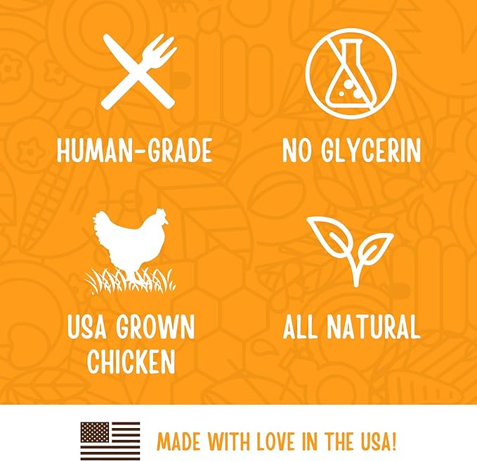 Full Moon Chicken Jerky Healthy All Natural Dog Treats Human Grade Made in USA Grain Free 12 oz