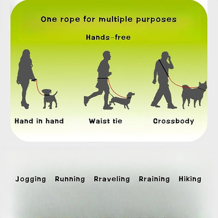 Hands Free Dog Leash with Handle - Padded Waist Belt for Pulling Control, Rotating Clip, 4.5FT for Large Dogs Walking Running Training -Medium Small Dogs Compatible (Yellow-Orange)