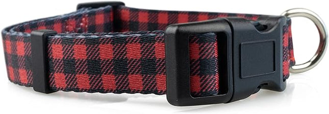 Limeloot Buffalo Plaid Dog Collar, Small