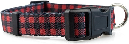Limeloot Buffalo Plaid Dog Collar, Large