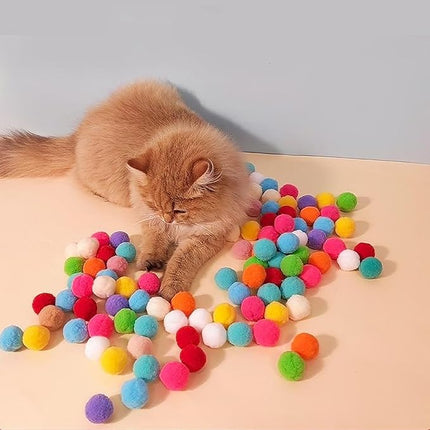 AIERSA Interactive Cat Toys for Indoor Cats, Cat Ball Launcher with 30 Plush Balls for Bored Adult Cats, Cat Toy Gun with Pom Poms, Cat Lover Gifts for Women