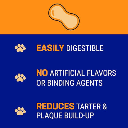 Himalayan Dog Chew Happy Teeth Yak Cheese, Soft Dog Chews, 100% Natural Soft Density Dental Treats, Gluten Free, Safe Treats for Oral Health, Lactose & Grain Free, Protein Rich, Peanut Butter 2 Count