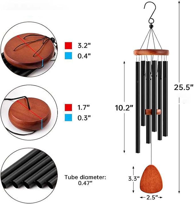 Personalized Dog Memorial Gifts for Loss of Dog Pet Memorial Gifts for Dogs Memory Wind Chimes for Loss of Loved One Dogs Sympathy Bereavement Gift Wind Chimes for Outside(Design 2, Champagne Gold)