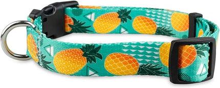 Limeloot Pineapple Dog Collar, Cute Adjustable Dog Collar for Boy and Girl Dogs, Large