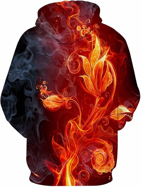 Yasswete Unisex Adults 3D Printed Fashion Hoodies for Men Women Pullover Novelty Sweatshirts with Big Pockets