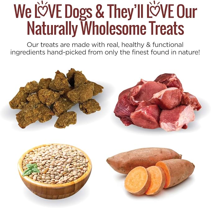 Smart Cookie All Natural Dog Treats - Wild Boar & Sweet Potato - Training Treats for Dogs with Allergies, Sensitive Stomachs - Soft Dog Treats, Chewy, Grain Free, Human-Grade, Made in USA - 5oz Bag