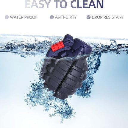 Dog Toys for Aggressive Chewers Large Breed, for German Shepherd, Indestructible Interactive Treat Dog Toys for Large Medium Breeds, Food Grade & Tough Rubber, Fun to Chew, Chase and Fetch (Blue)