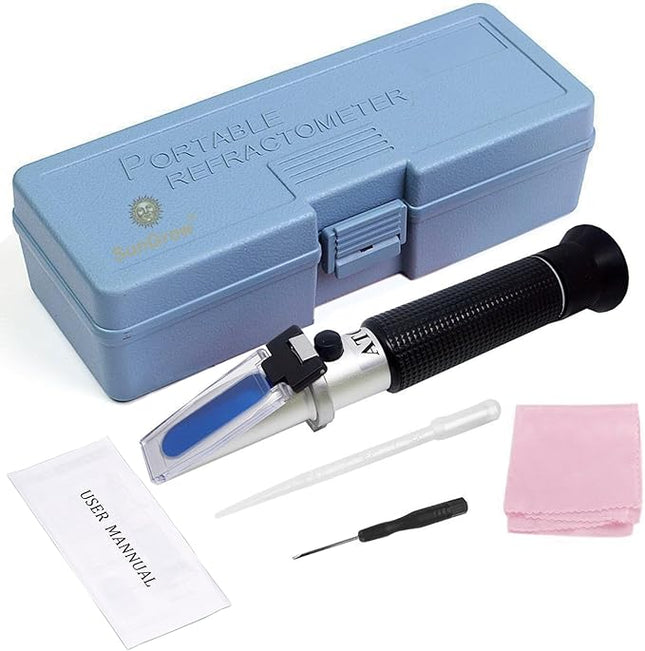 SunGrow Measure Salinity of Water with Aquarium Refractometer, Remarkable Accuracy, Easy Reading