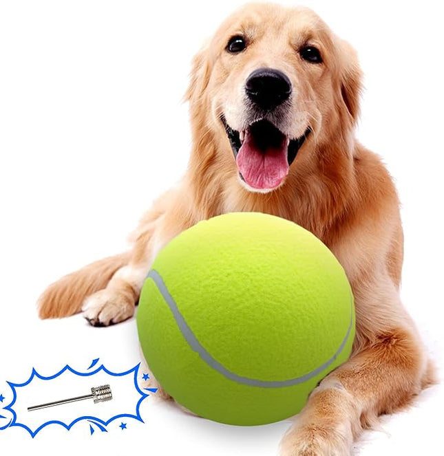 Large Dog Tennis Ball,9.5" Giant Doy Sport Ball Toy,Pet Birthday Gifts Interactive Dog Toys for Small Medium Large Dog