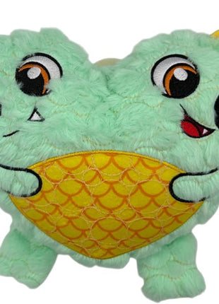 Bite Force - Durable & Strong Dog Toy Blue Two Headed Monster with Squeaker, Kevlar-Reinforced for Aggressive chewers.