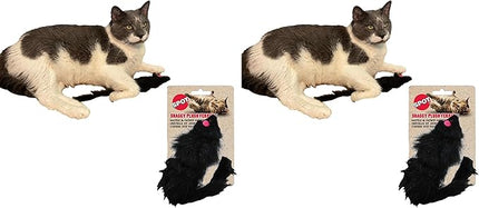 SPOT Shaggy Plush Ferret - Interactive Rattle and Catnip Fuzzy Toy for Indoor Cats and Kittens, Large Size Perfect for Pouncing, Chasing, Hunting, 11 Inches (Pack of 2)