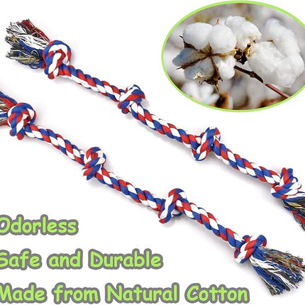 Rope Dog Toys for Aggressive Chewers Large Breed Medium Breed, Small Dog Puppy Teething Chew Toys Heavy Duty Dental Dog Rope Toys Prevents Boredom and Relieves Stress