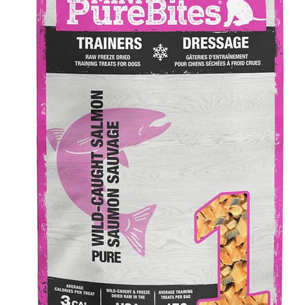 PureBites Mini Salmon Freeze Dried Dog Treats, 1 Ingredient, Made in USA, 1.7oz