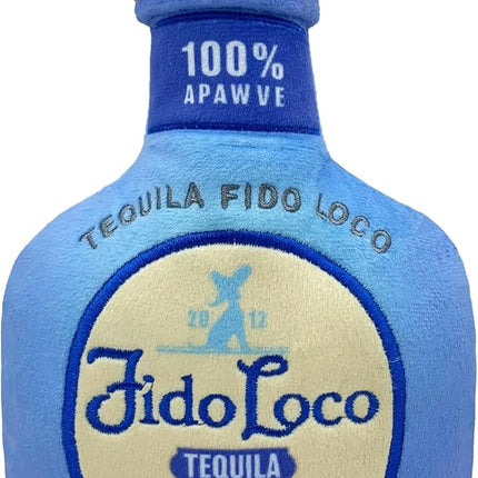 Huxley & Kent Funny Dog Toy w/Squeaker – Power Plush Squeaky Dog Toys for Small, Medium & Large Dogs – Soft Stuffed Animal for Indoor Play & Fetch - Fido Loco, Small