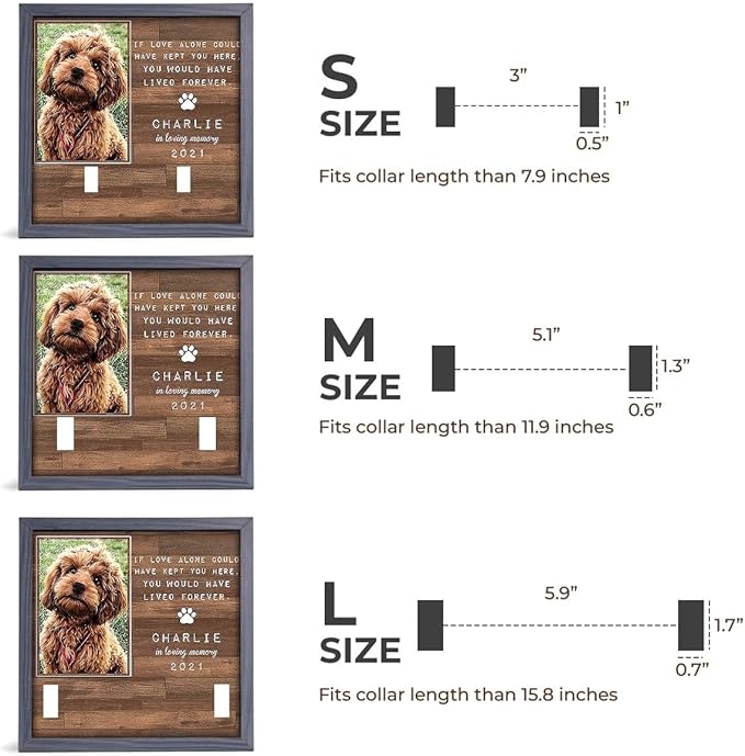 Pawfect House Custom Photo Pet Loss Sign, Collar Frame, Personalized Pet Memorial Sympathy Gifts For Dogs, Cats, Loss Of Dog, Dog Memorial Picture Frame, Pet Loss Sympathy Gift, Pet Loss Gifts