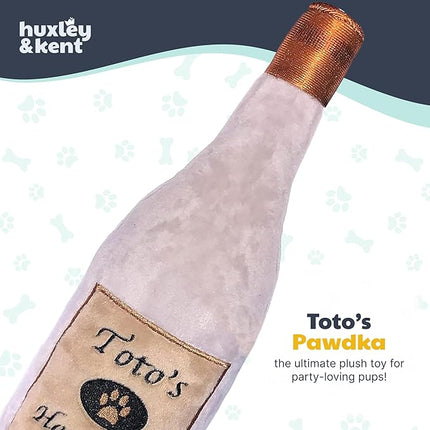 Huxley & Kent Funny Dog Toy w/Squeaker – Power Plush Squeaky Dog Toys for Small, Medium & Large Dogs – Soft Stuffed Animal for Indoor Play & Fetch - Toto's Pawdka, Large