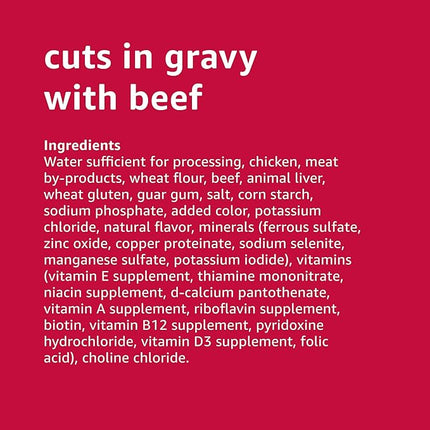 Amazon Basics Wet Dog Food Variety Pack, Country Stew Flavor and Cuts in Gravy with Beef, Made with Natural Ingredients, 13.2oz Cans (Pack of 12)