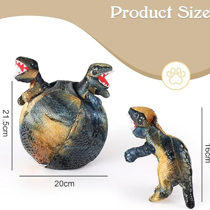 IFOYO Squeaky Dog Toys, Dinosaur Puppy Toys, Plush Interactive Dog Toys for Small Medium Dogs, Enrichment Hide and Seek Dog Toy