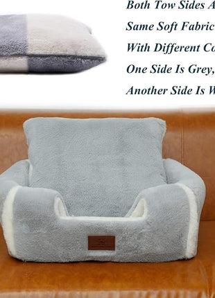 Cat Bed for Indoor Cats - Cat House Cats Tent with Removable Washable Cushioned Pillow, Soft and Self Kitten beds,Pet Bed, Grey,15inches