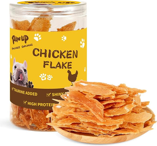 Chicken Jerky Crisp Flakes for Dog Treats, 1% Taurine Added, 6oz (170g), Chip Jerky, High Protein Chicken Dog Training Rewards, Rawhide-Free, Gluten-Free